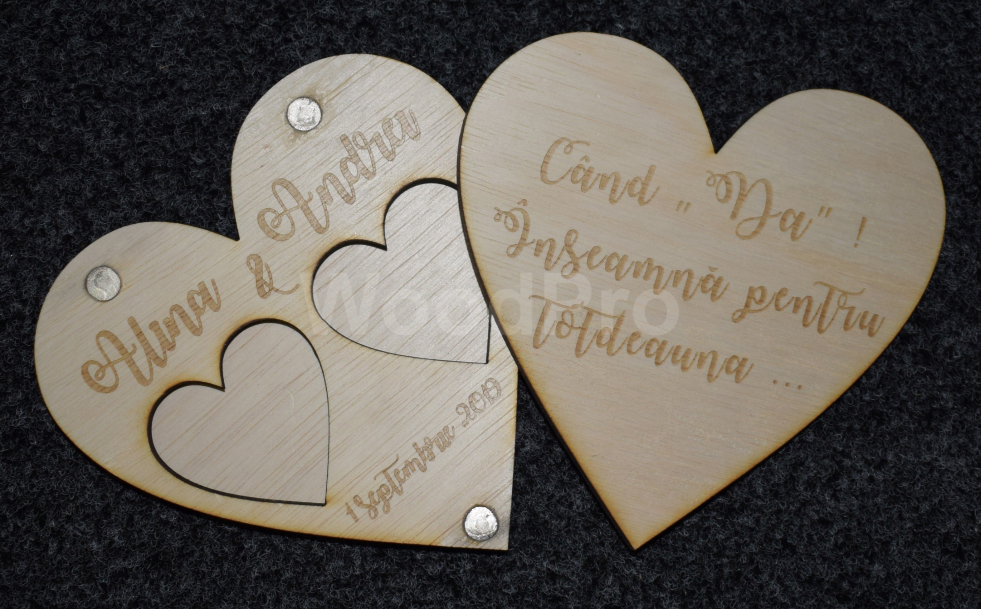 Cutie Verighete Inima cu magnet