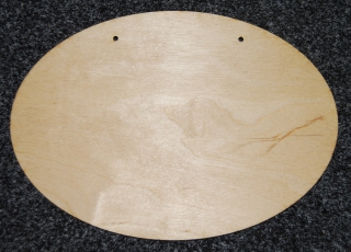 Placaj lemn oval
